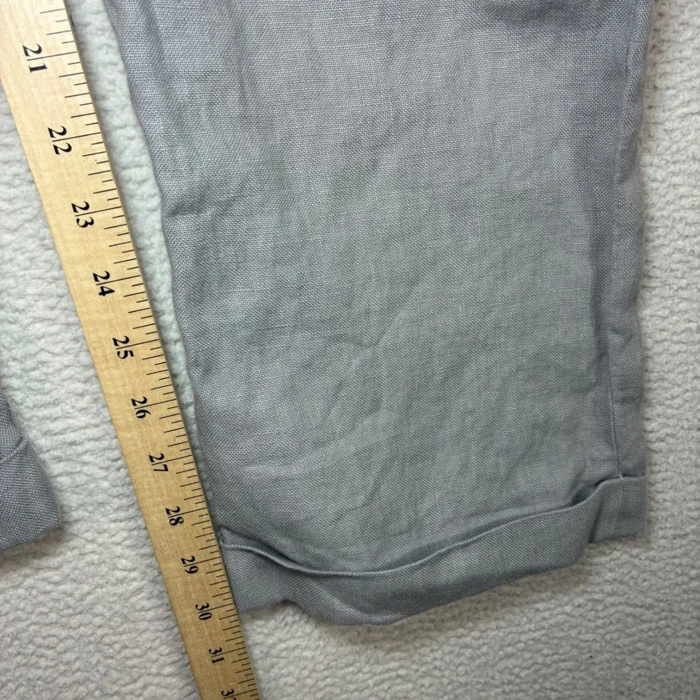 J Crew Ludlow Linen Pants Men 38x30 Gray Irish Preppy Cuff Dress Trouser Somelos
